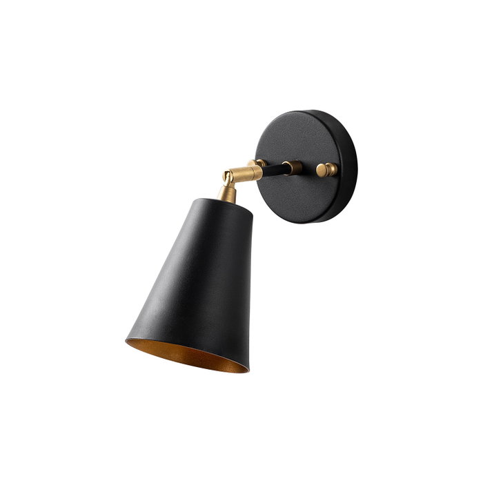 Opviq Evander Lámpara de Pared Negro y Oro